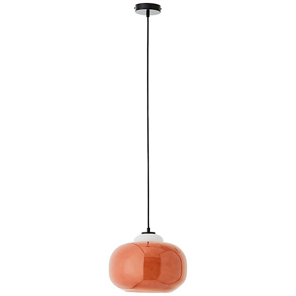 BLOP Suspension orange, verre/métal, E27 60W ampoule non incluse