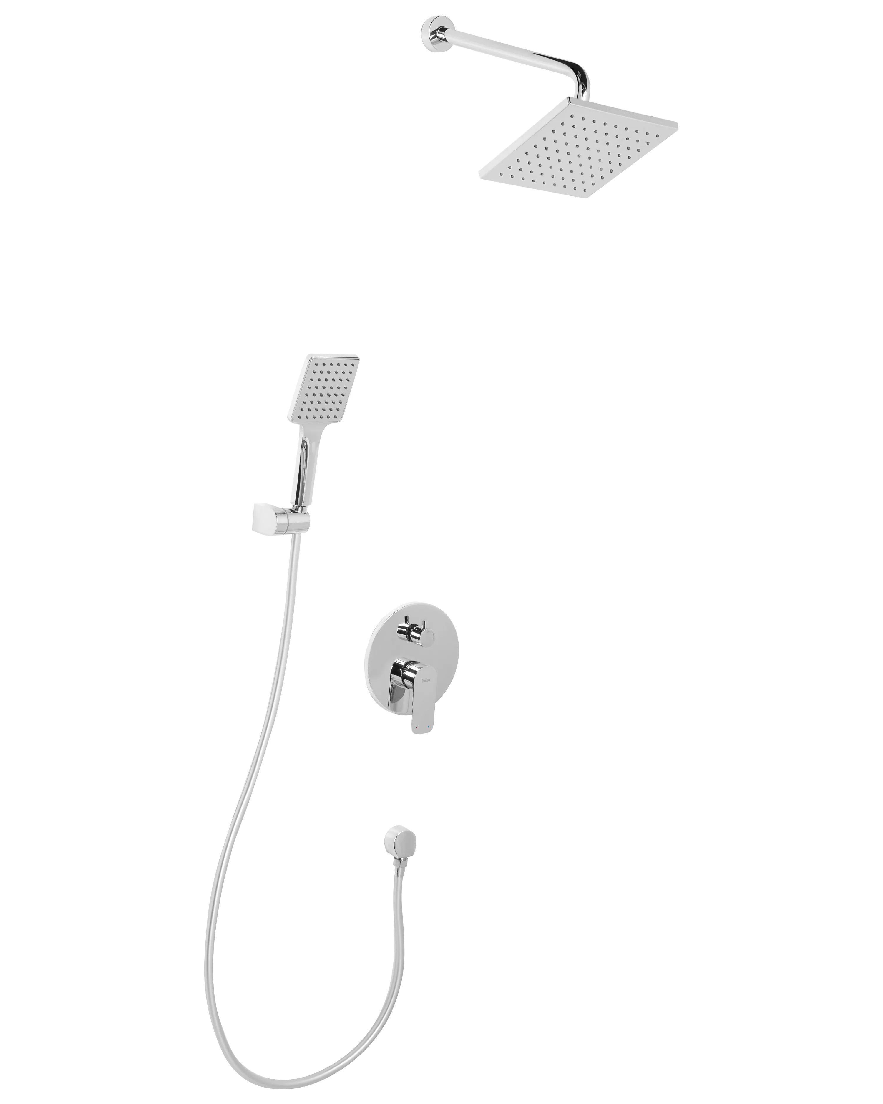 Concealed Shower Set with Rainshower GUARATUBA Silver