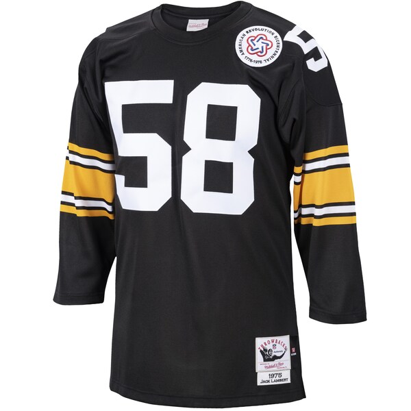Jack Lambert Pittsburgh Steelers 1975 Authentic Throwback Retired Player Jersey - Black