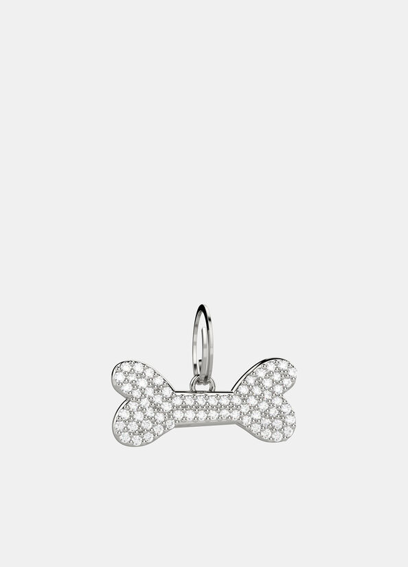 Medaglietta osso con strass