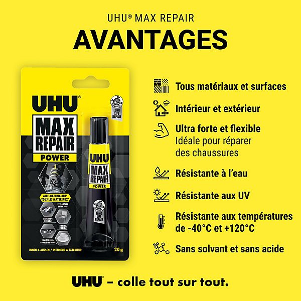 Colle Max Repair 20 grammes UHU Transparent