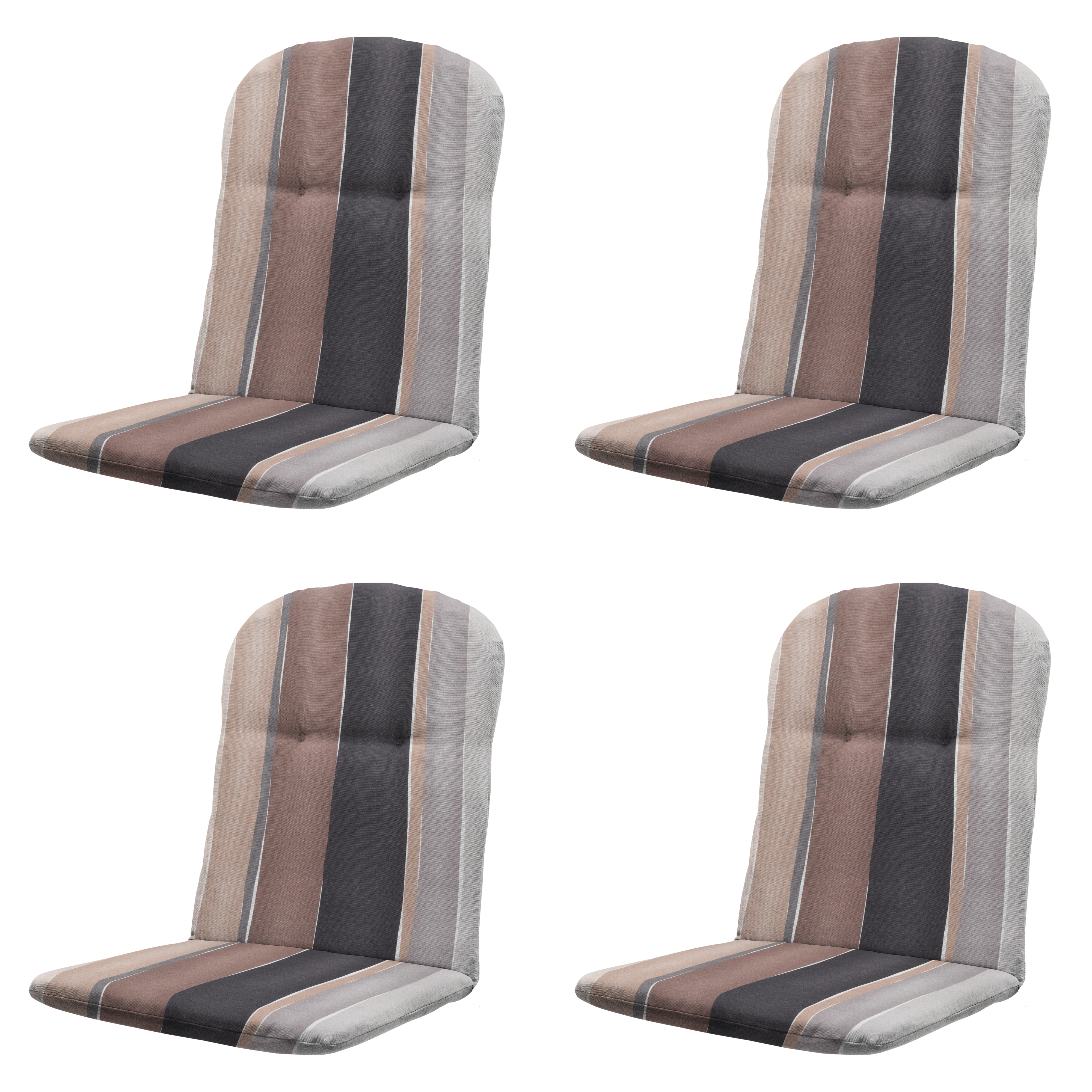 Madison kuipstoelkussen hoge rug Nox - mulitkleur - 96x45x3,5cm - set van 4