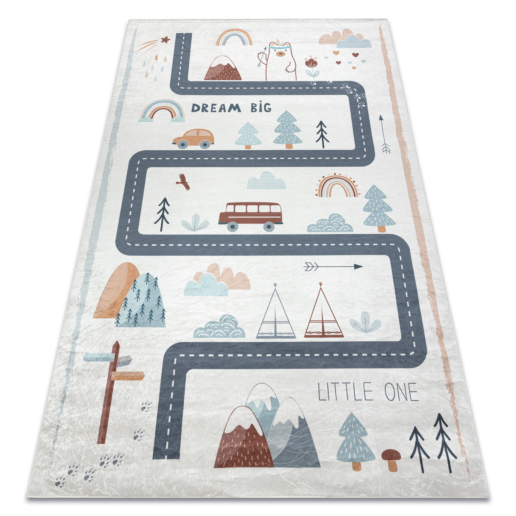 Dywan do prania BAMBINO 46980 Las, ulice, uliczki dla dzieci, 80x150 cm