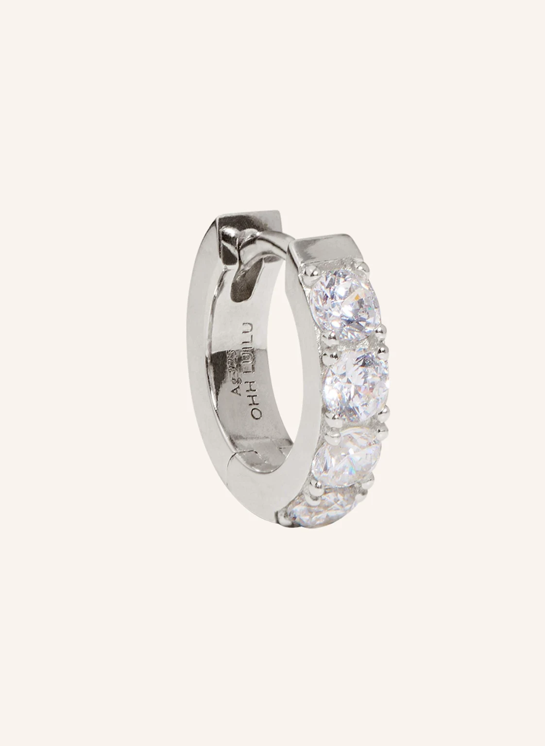 OHH LUILU Single-Ohrring WHITE CUBIC HUGGIE by GLAMBOU