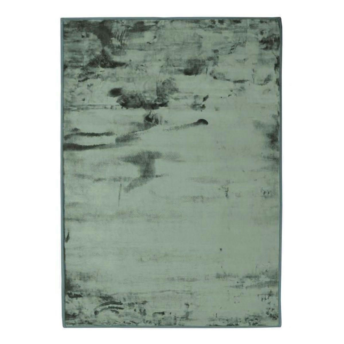 FLANELLE - Tapis extra-doux effet velours vert foncé 120x170