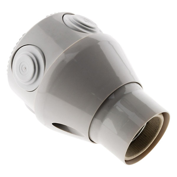 Lot de 2 douilles orientables E27 - Blanc - Zenitech