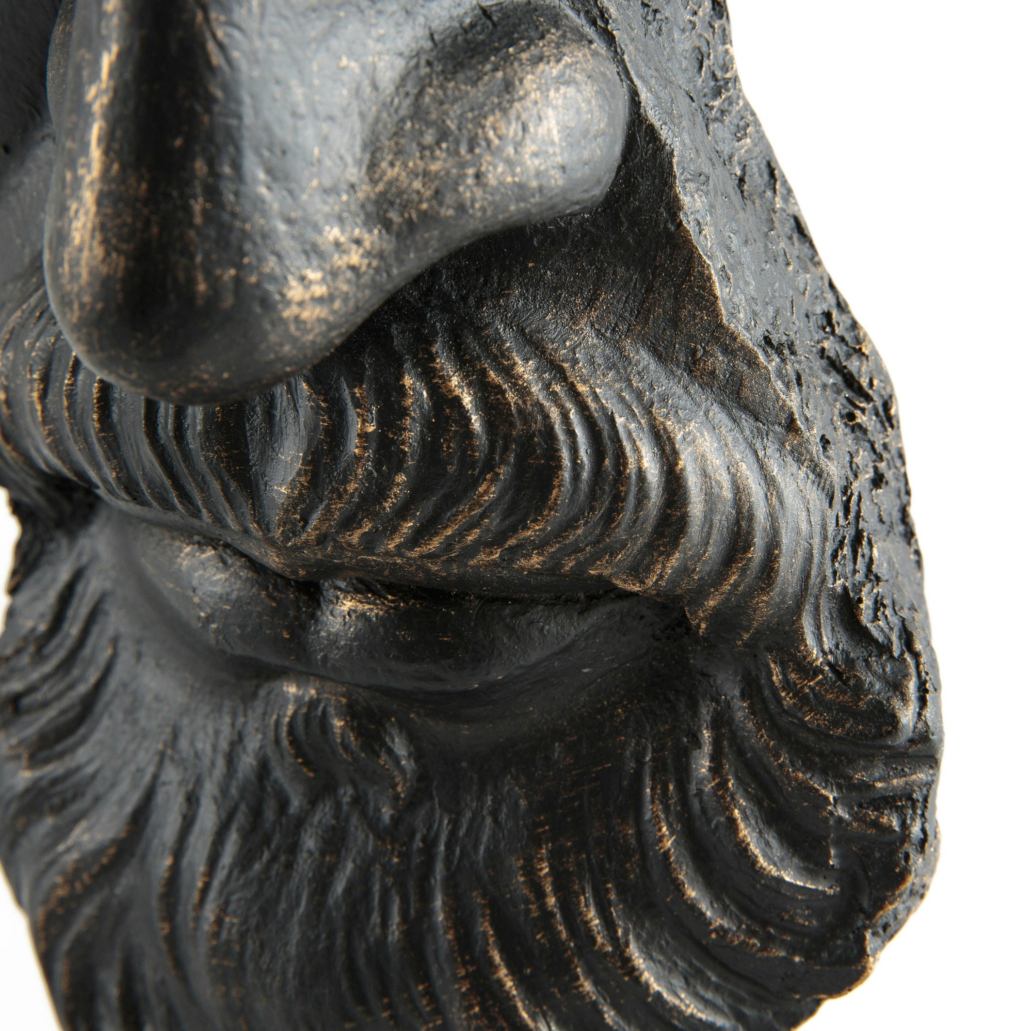 Statuette Visage en résine, Waraji
