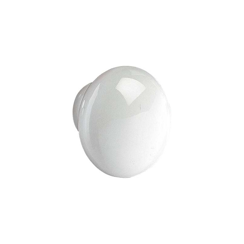 Bouton en porcelaine blanc Ø 30 mm LINEA BERTOMANI