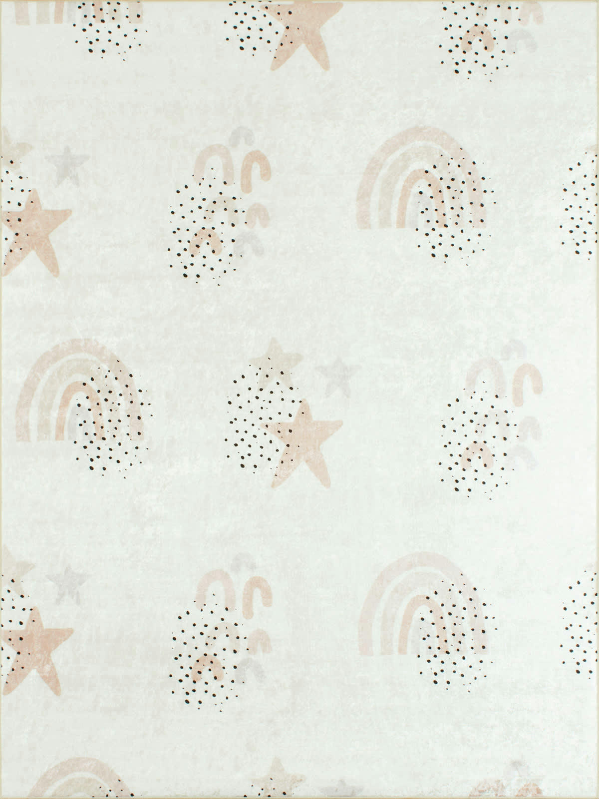 HAPPY - Tapis enfant ciel étoilé crème 120x160