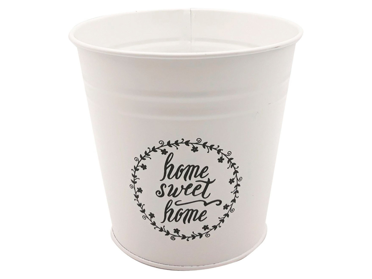 Doniczka Sweet Home metalowa 17 cm biała