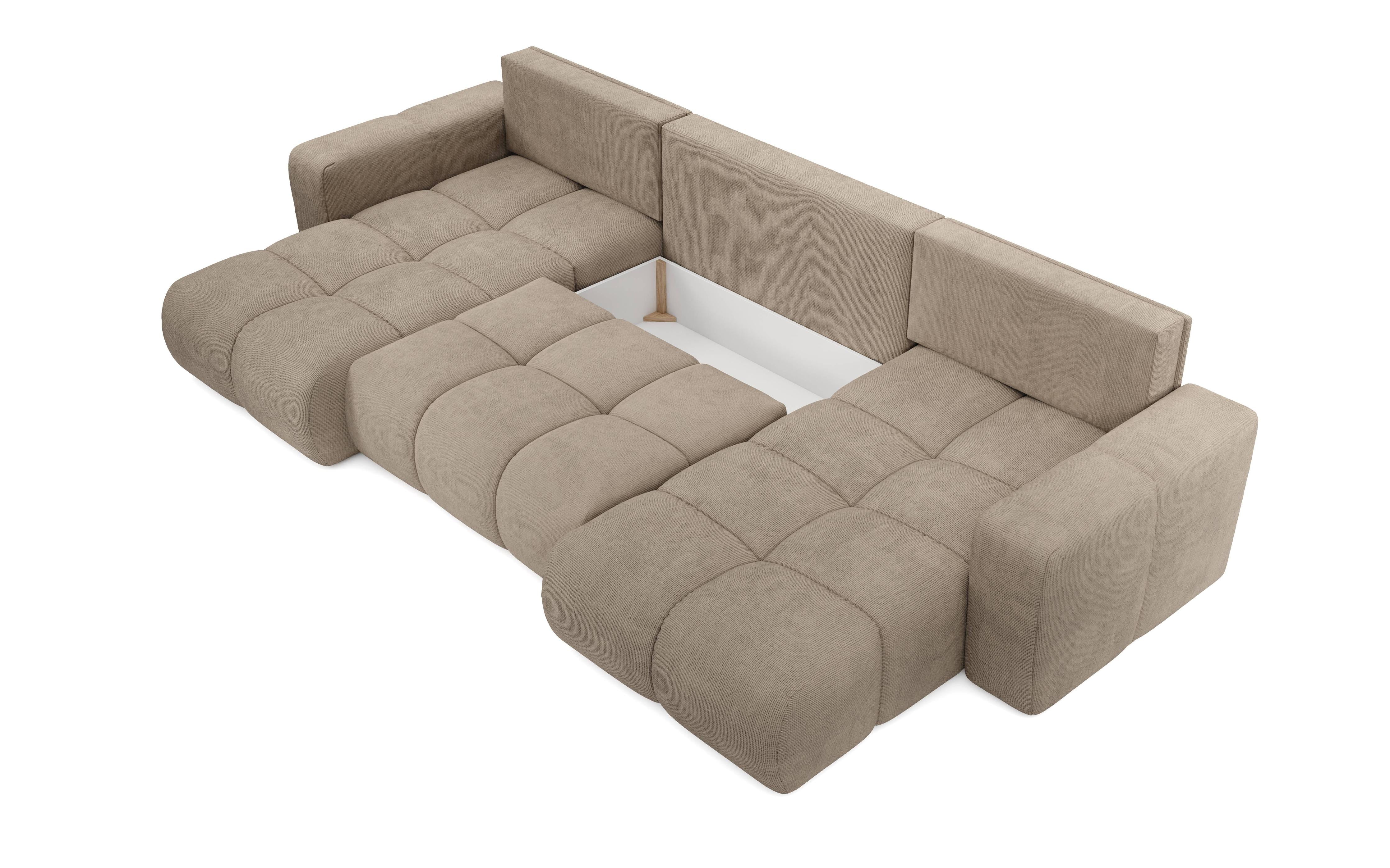 U-slaapbank SOLA chenille