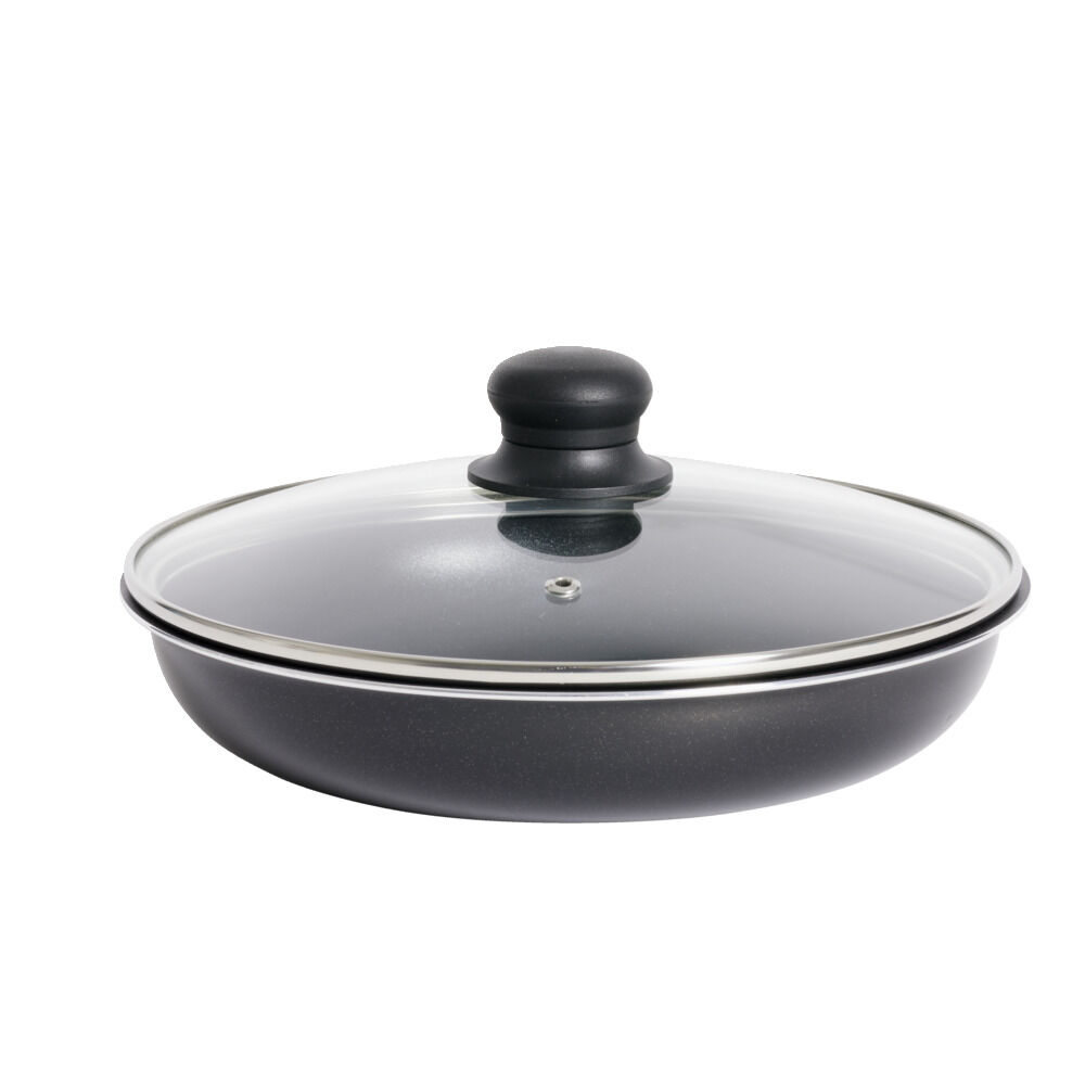 Sauteuse tous feux dont induction sans manche aluminium noir Ø25xH6,5cm