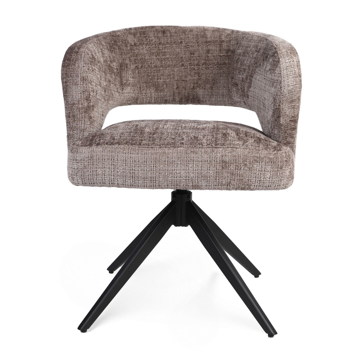Starfurn Eetkamerstoel Demi - Taupe/Zwart - Set van 2