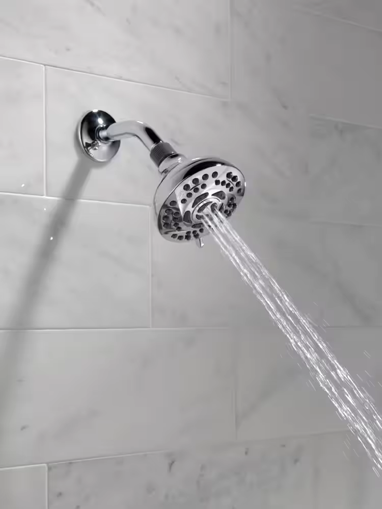 Peerless® 8-Setting Fixed Massage Spray Shower Head with Pause, WaterSense® Certified, Chrome
