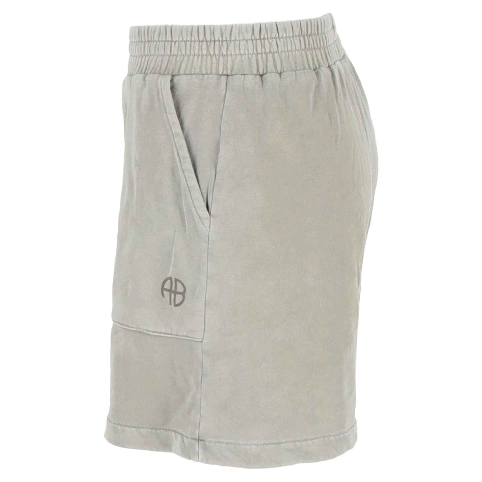 Anine Bing Preloved Elastic Waist Shorts Grey Cotton