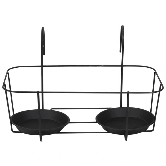Blumentopfhalter, Metall, schwarz