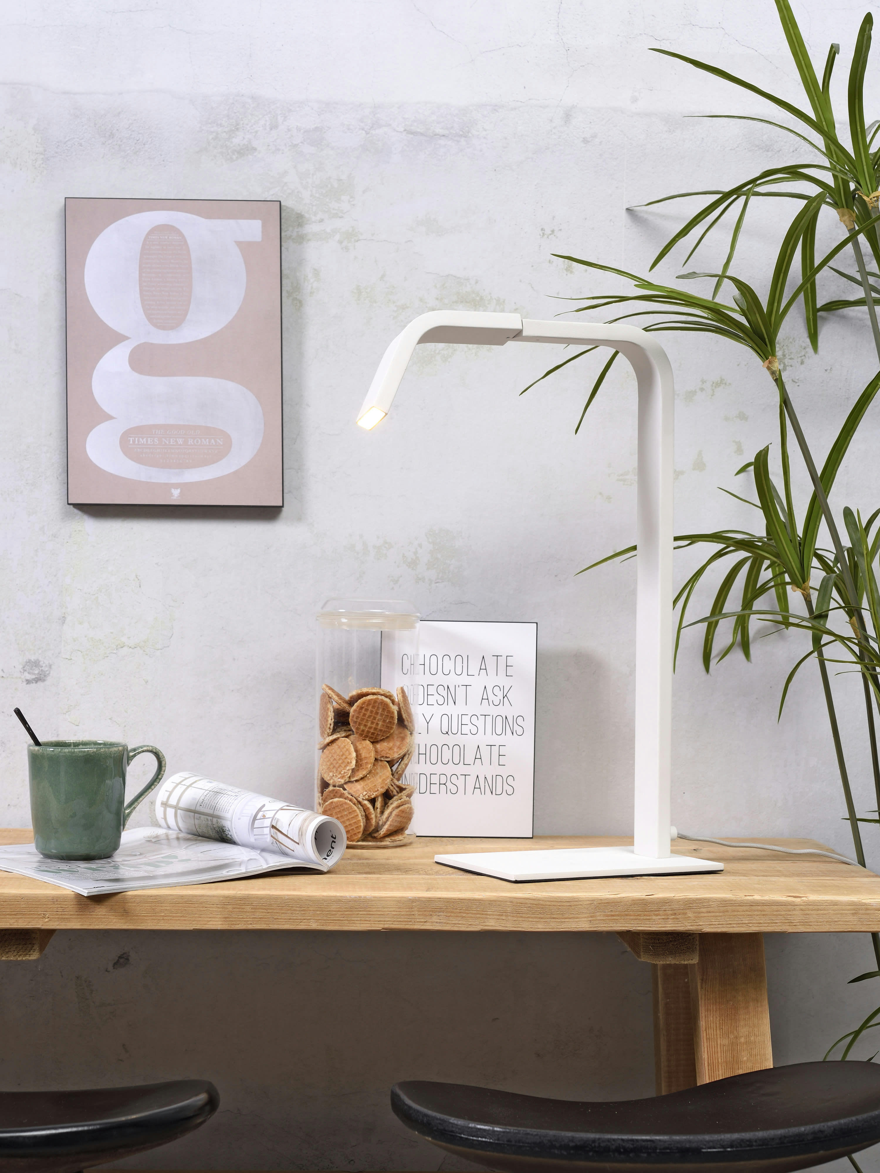 ZURICH - Lampa de table blanche H48cm