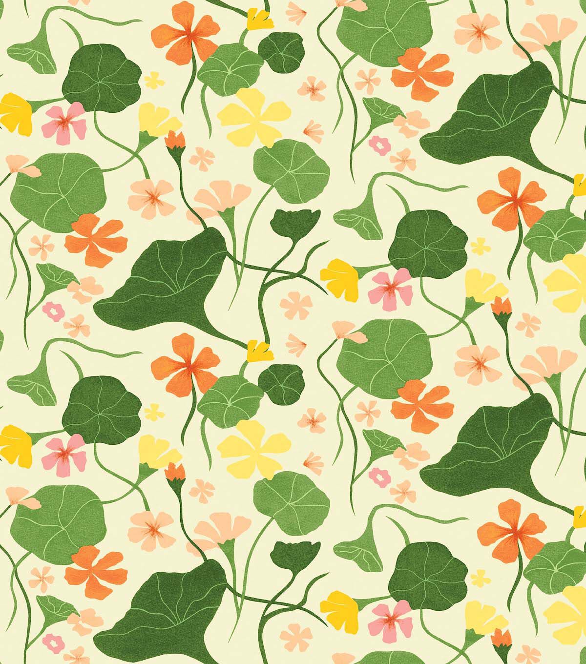 Elana Gabrielle 20.5' x 18' Nectar Floral Peel & Stick Wallpaper