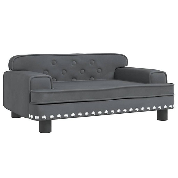 Lit pour chien gris foncé 70x45x30 cm velours