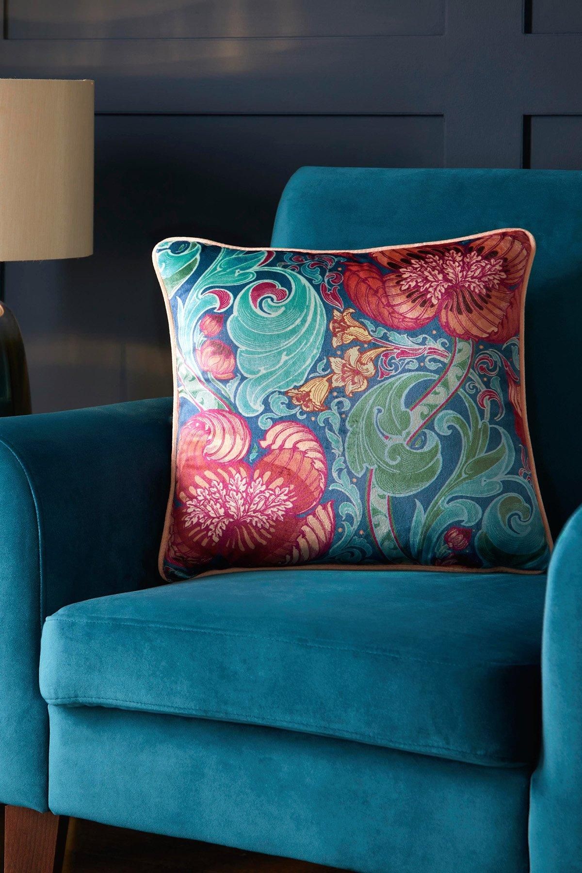 Laurence Llewelyn-Bowen Down the Dilly' Soft Touch Velvet Filled Cushion