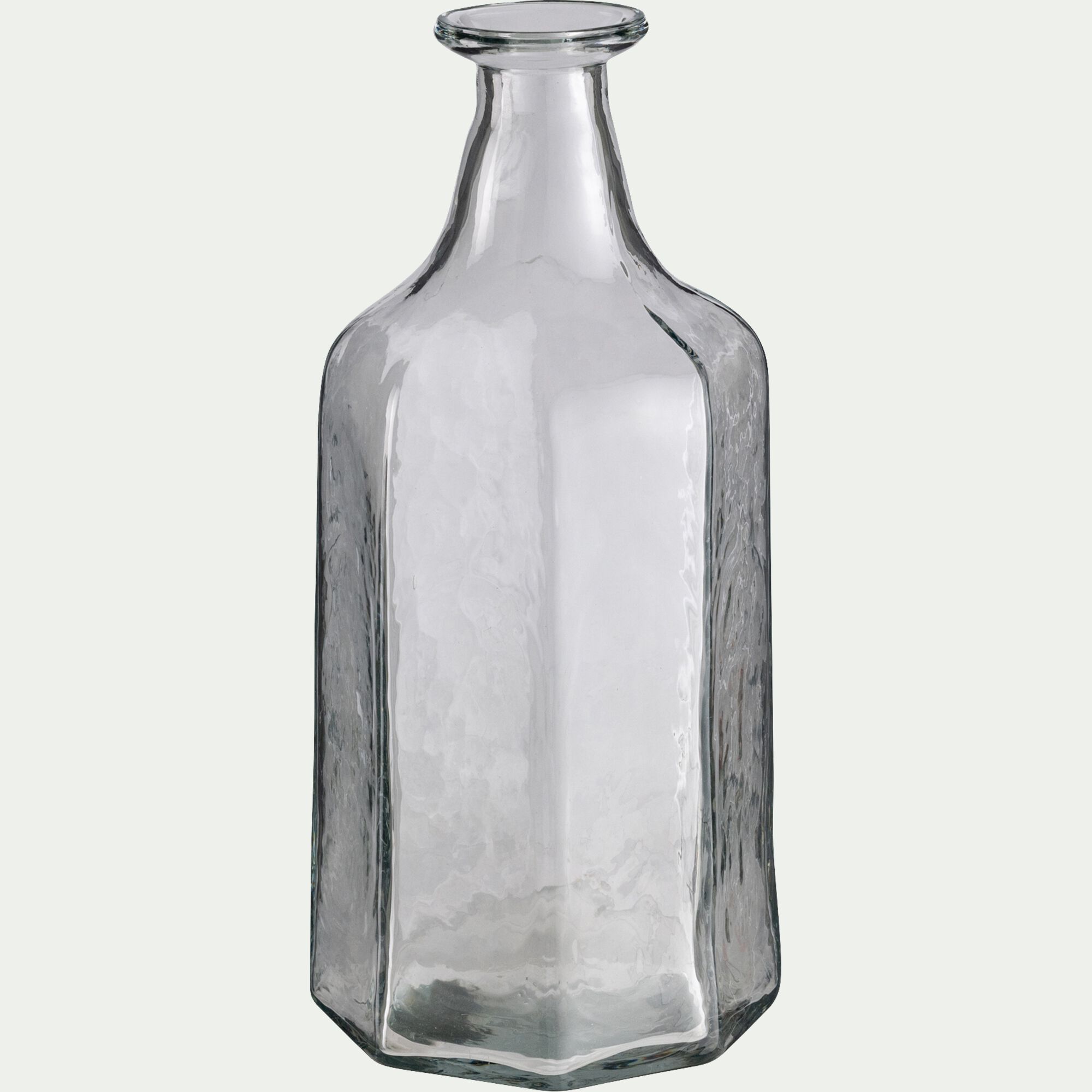 COPAIA - Vase en verre sculpté D11xH25cm - transparent