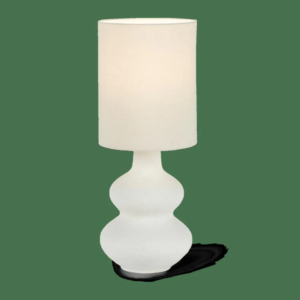 Lampes De Table^CASA WHITESTONE Lampe De Table Avec Abat-jour E27 Blanc Cassé