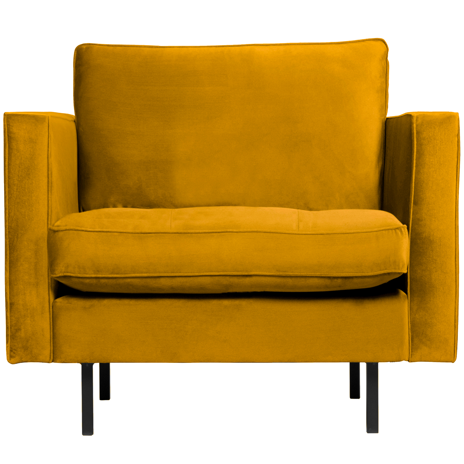 WOOOD classic fauteuil Rodeo - Velvet - Oker - 83x98x88