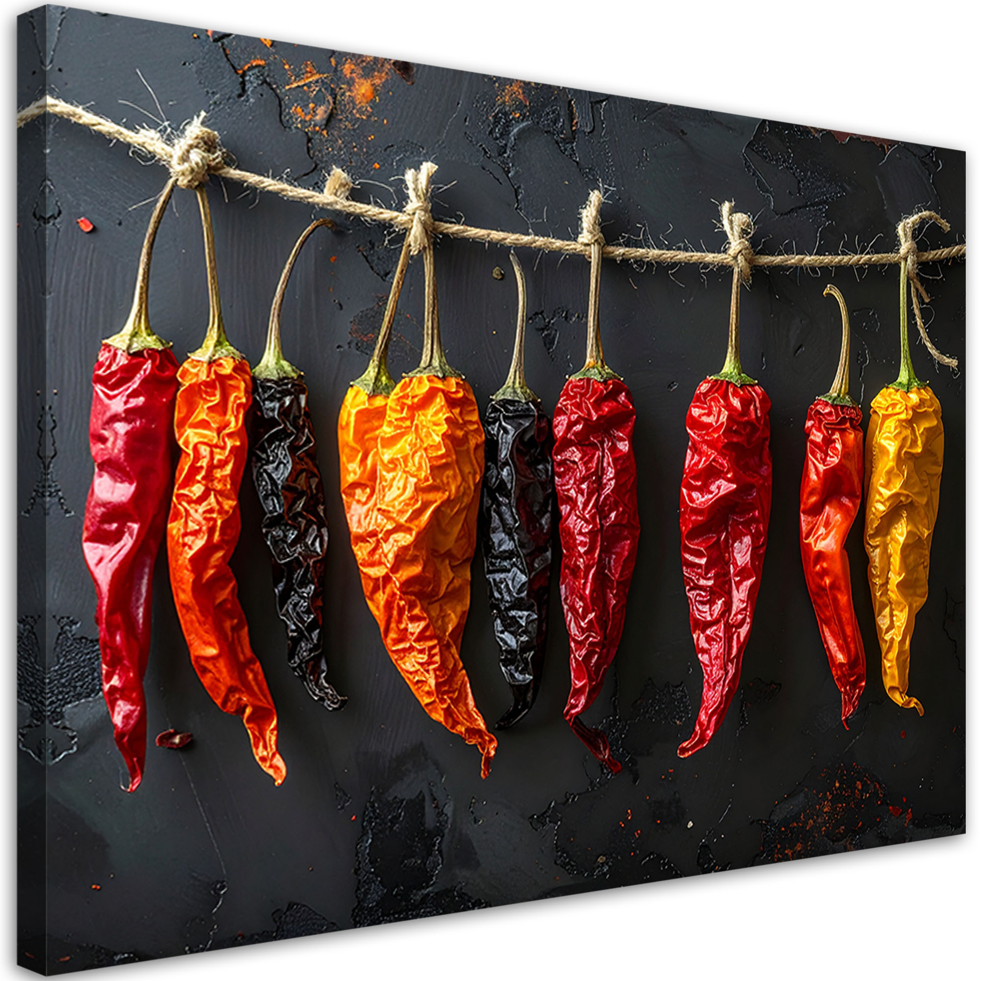 Obraz do kuchni restauracji baru jadalni, Suszone papryczki chilli 30x20