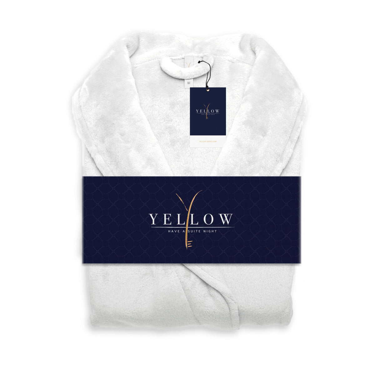 Yellow Fleece Badjas Bozzolo - white - XL