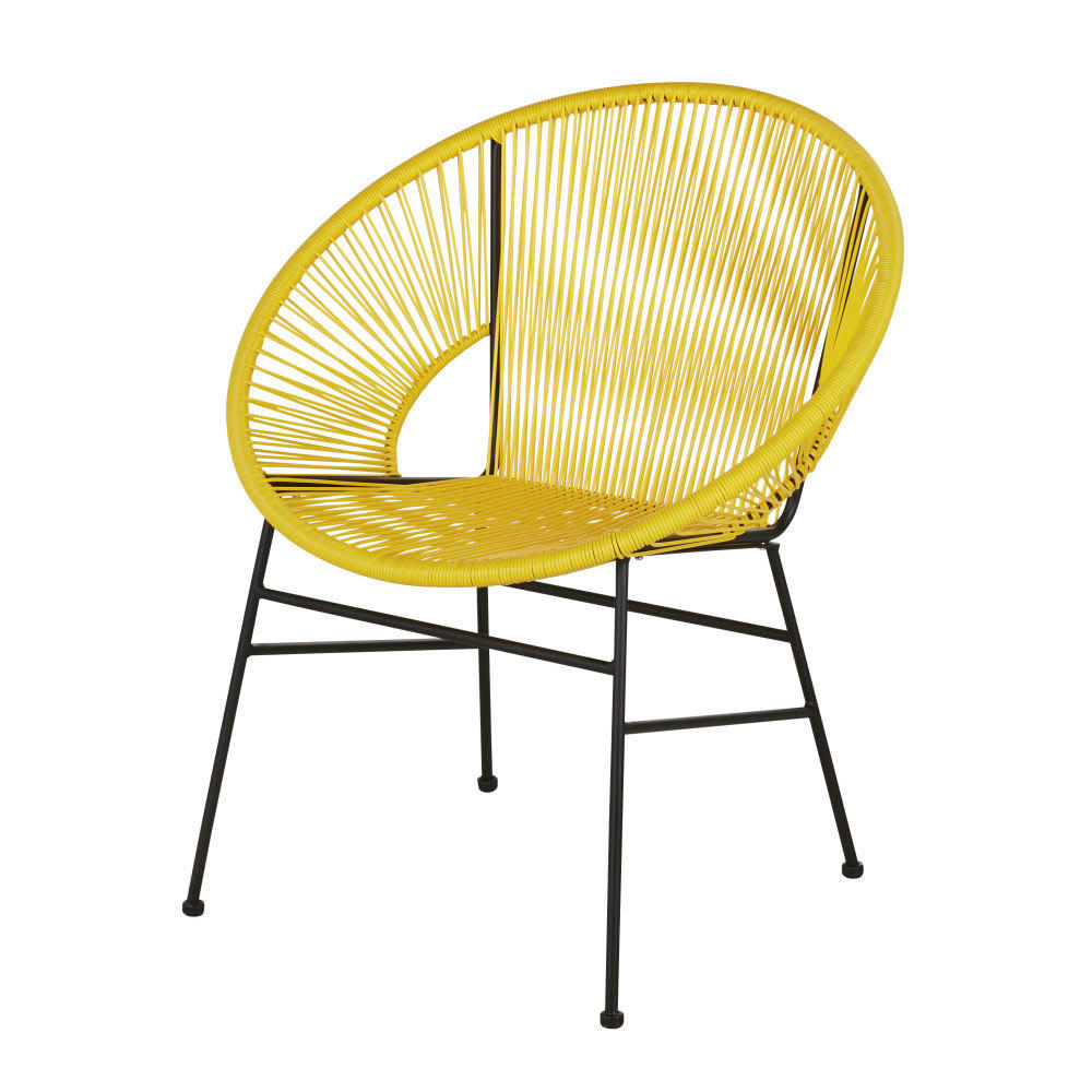 Copacabana Business - Fauteuils professionnels de jardin en résine jaune (x2)