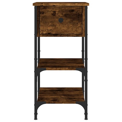 NNEVL Bedside Cabinets 2 pcs Smoked Oak 34x36x70 cm Engineered Wood