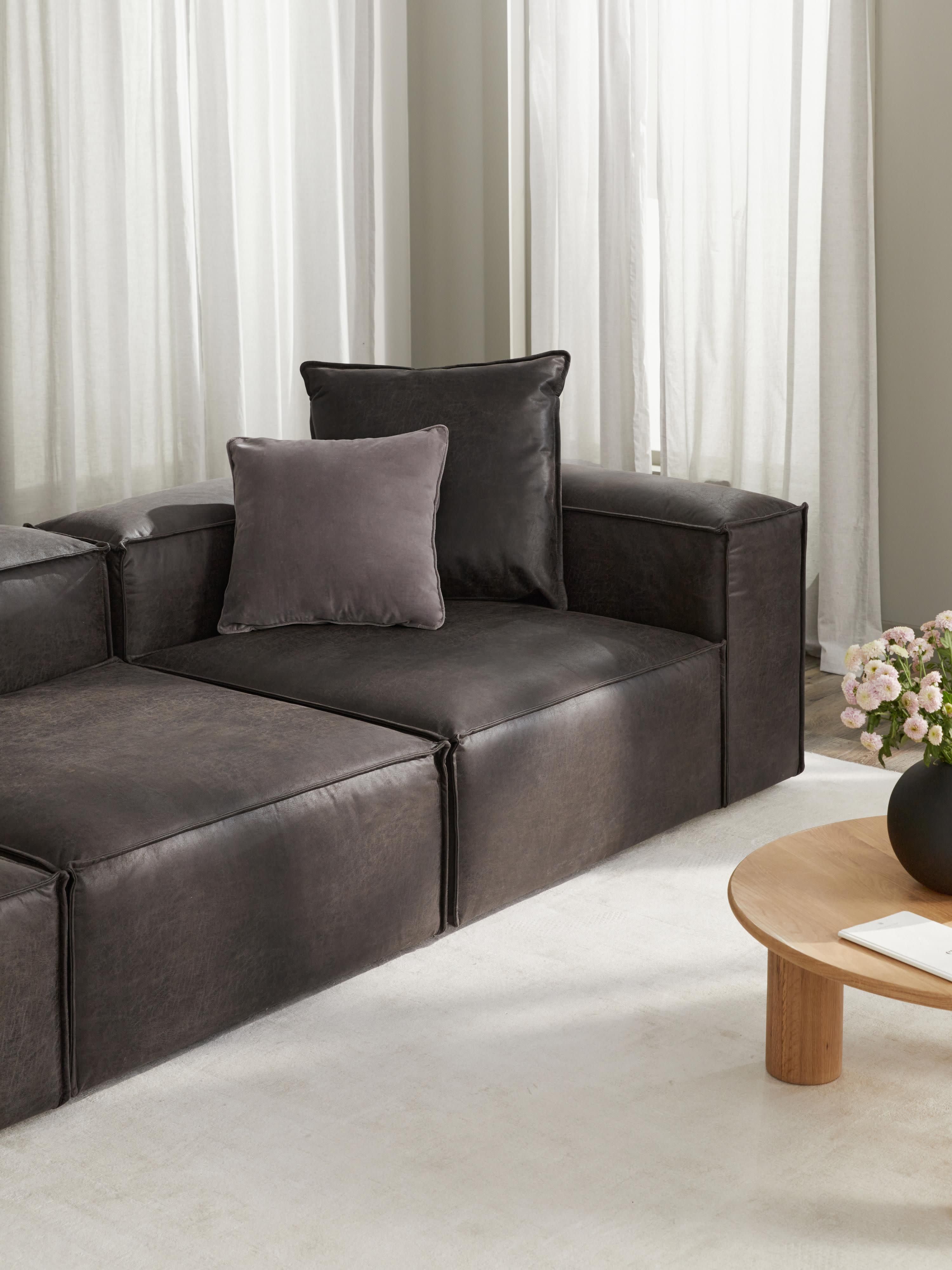 Eckmodul Lennon aus recyceltem Leder