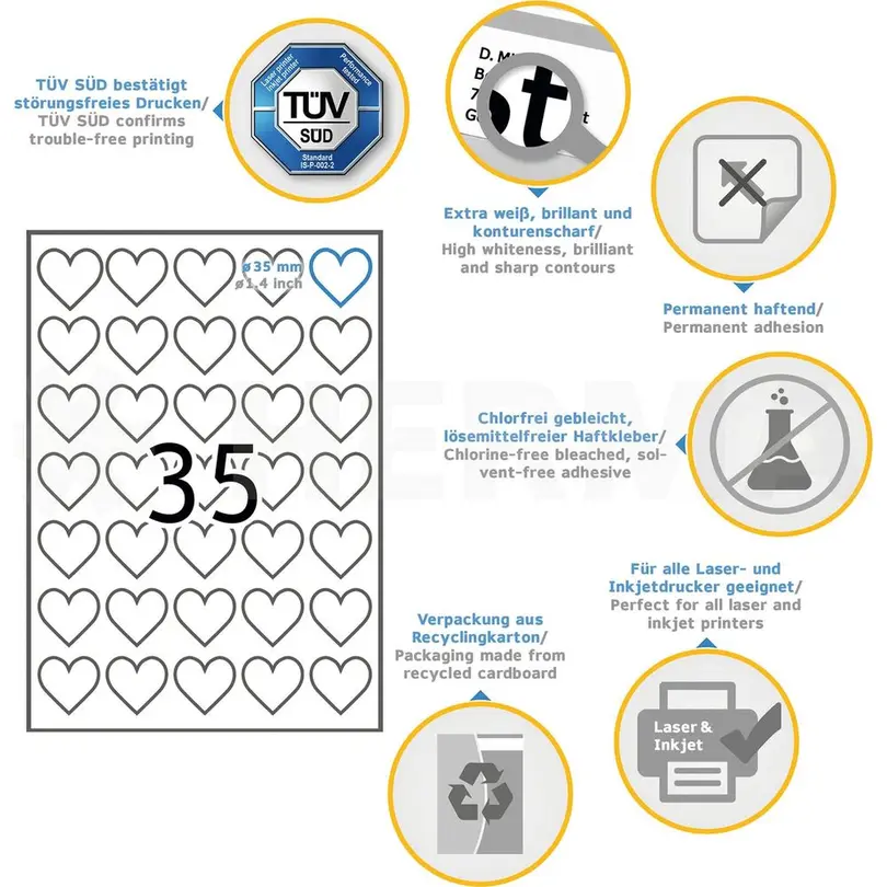 Sticker 10er-Set Stickers