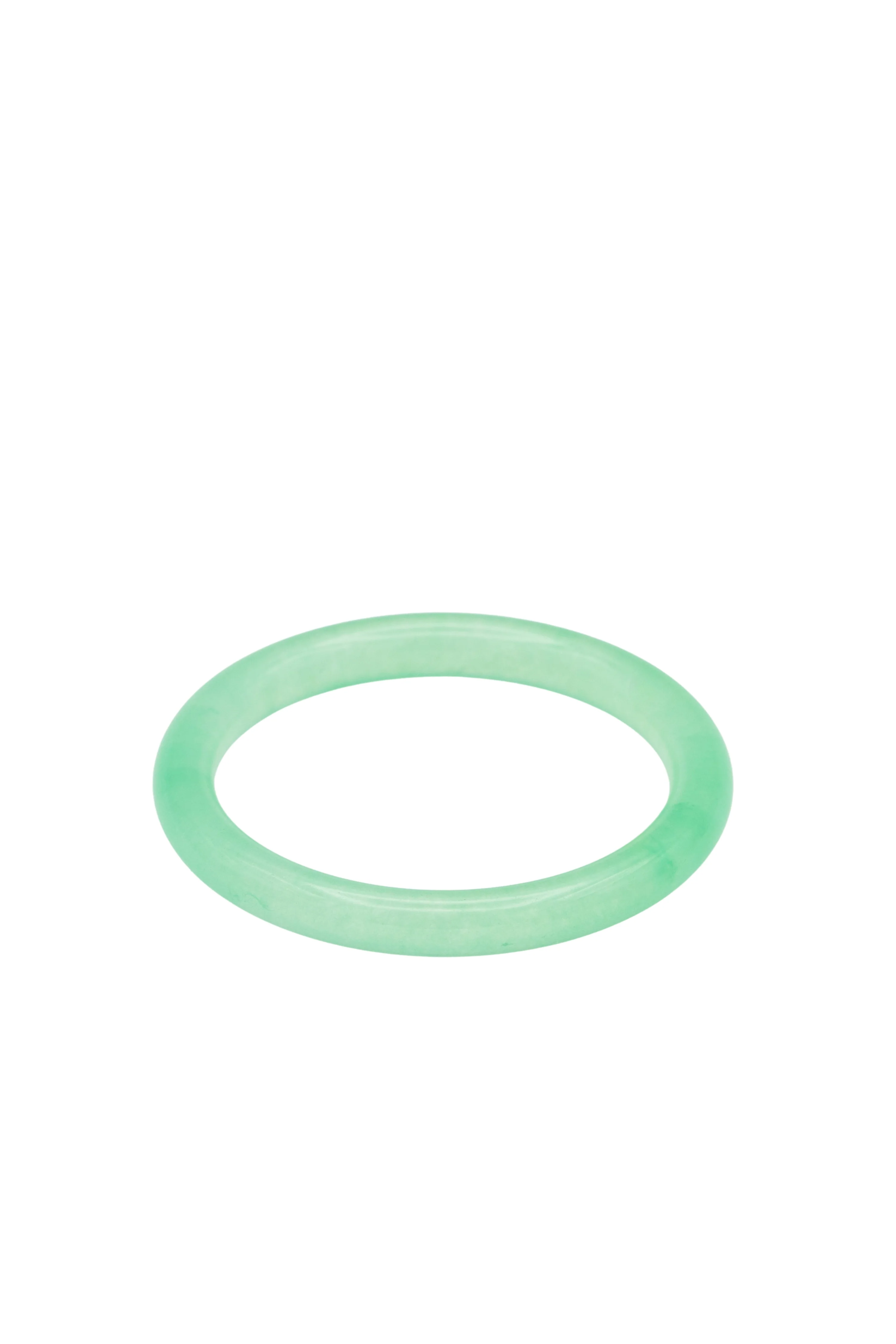 Pond — Cyan Skinny Round Jade Stone Bangle