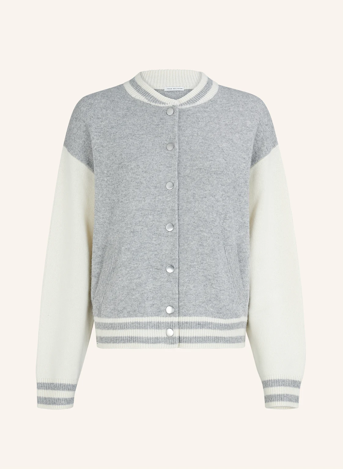 TRUE RELIGION Strick Bomber-Jacke CHUNKY