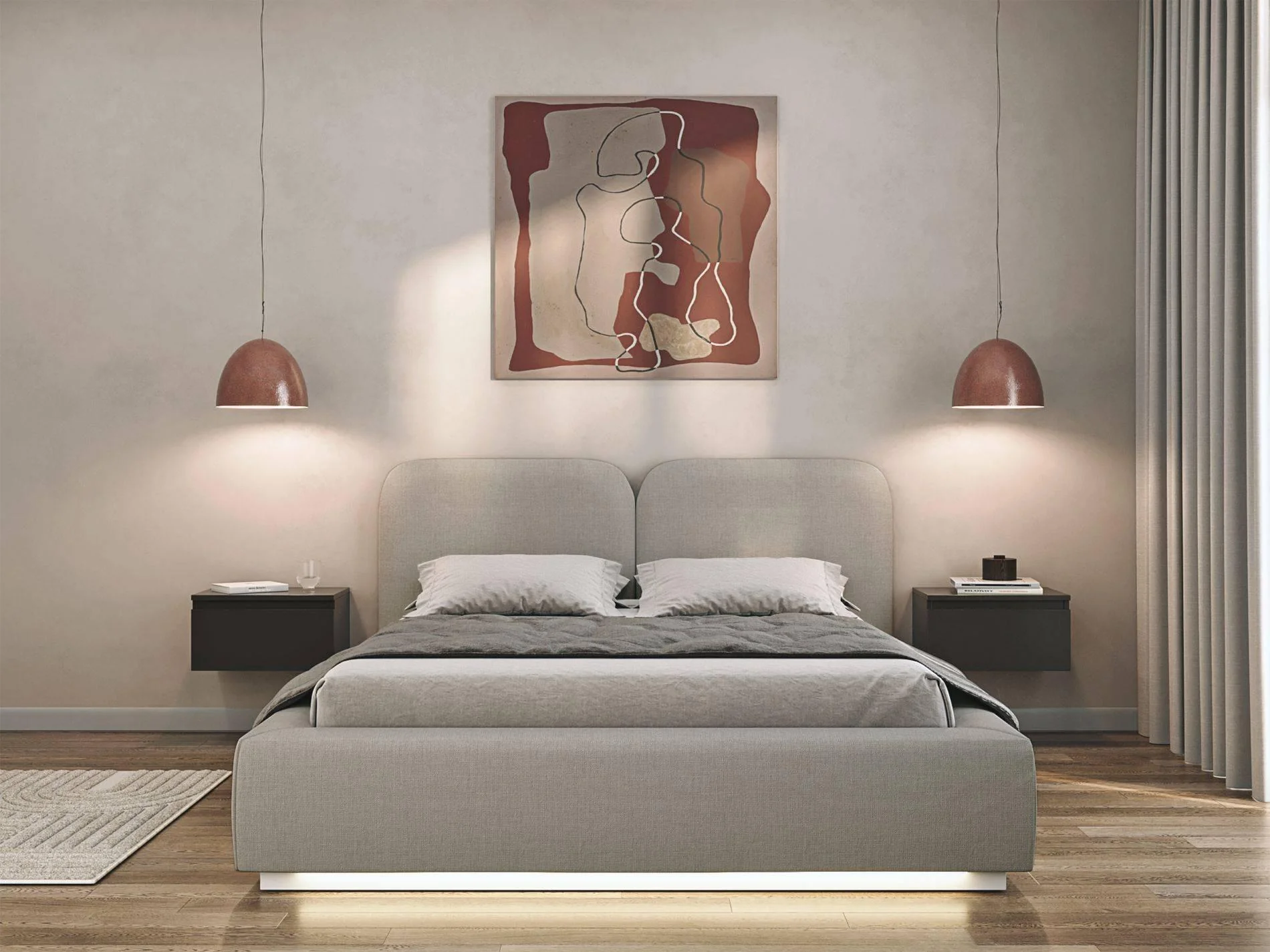 Bedframe Cremona chenille 160 x 200 cm met verlichting en opbergruimte