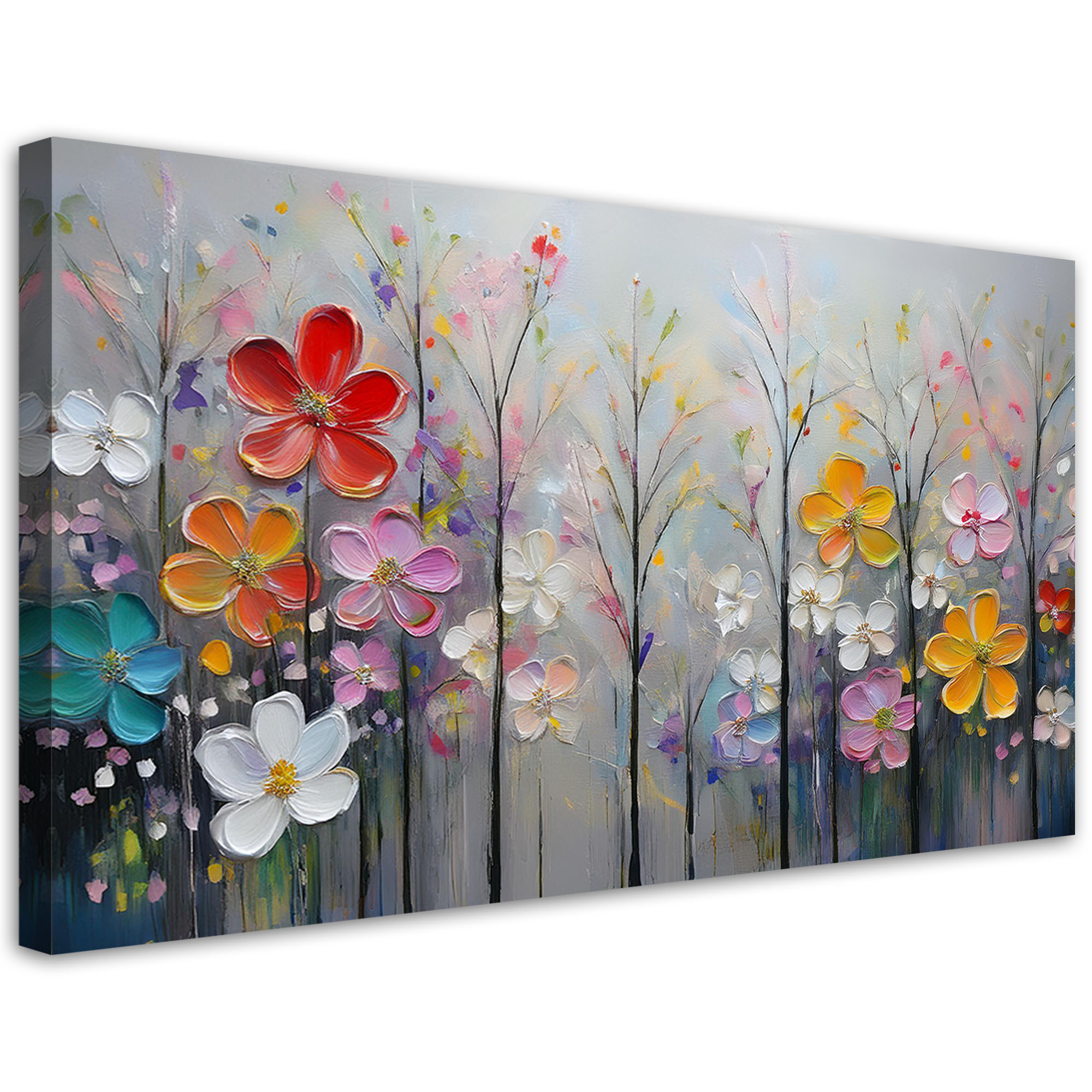 Feeby Obraz na płótnie, Kwiaty Drzewa Kolorowe Natura 80x40