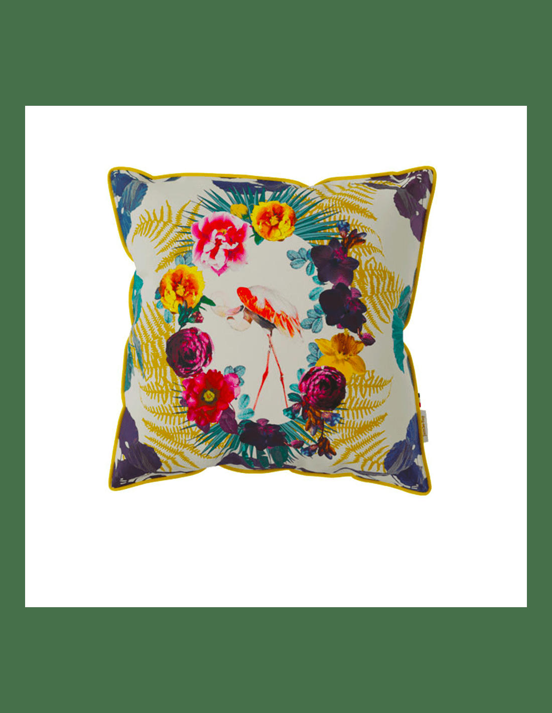 COUSSIN DÉCO - Coussin garni en tissu imprimé 45x45cm Orchidée