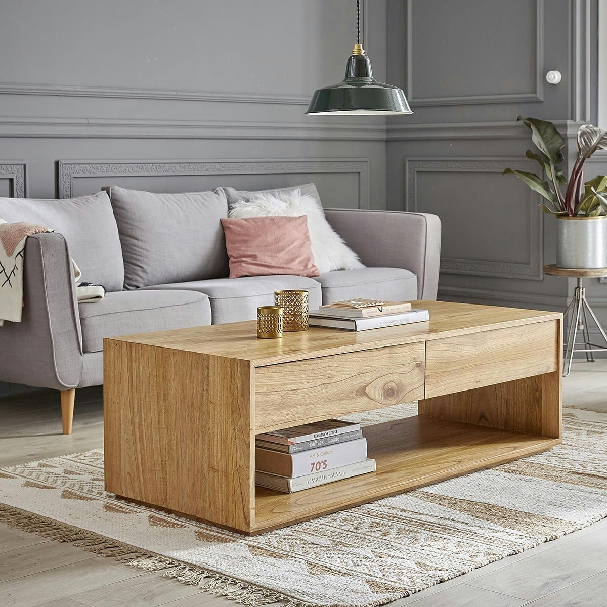 TILO - Table basse en mindi massif