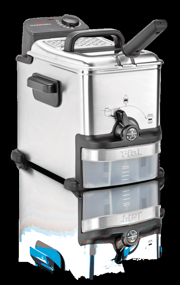 T-fal EZ Clean Pro Compact Deep Fryer w/ Oil Filter, Stainless Steel, 2L