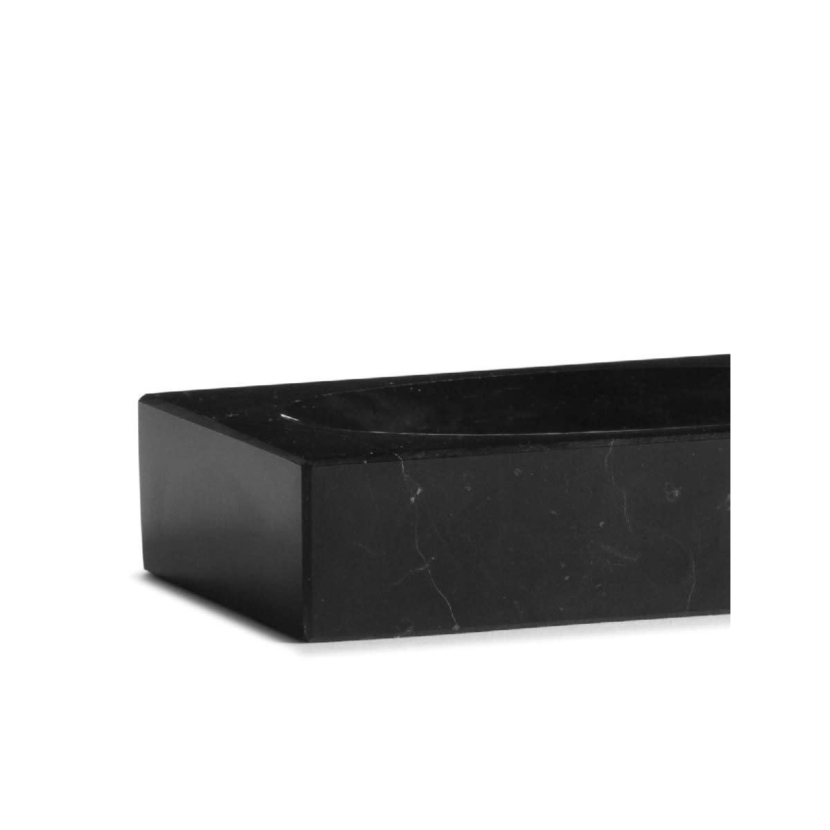 MARBRE - Porte savon rectangulaire en marbre noir