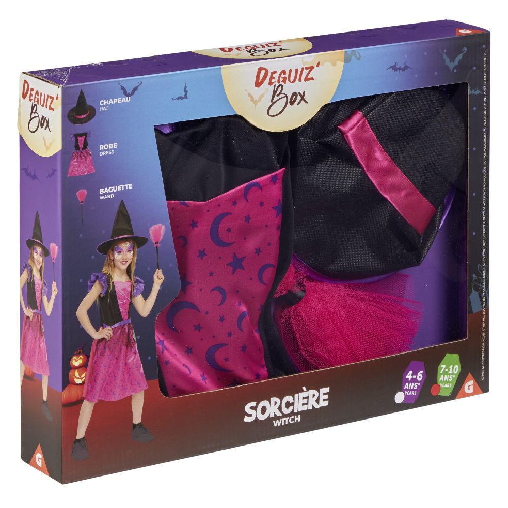 Deguiz'box enfant Halloween sorcière 7/10 ans