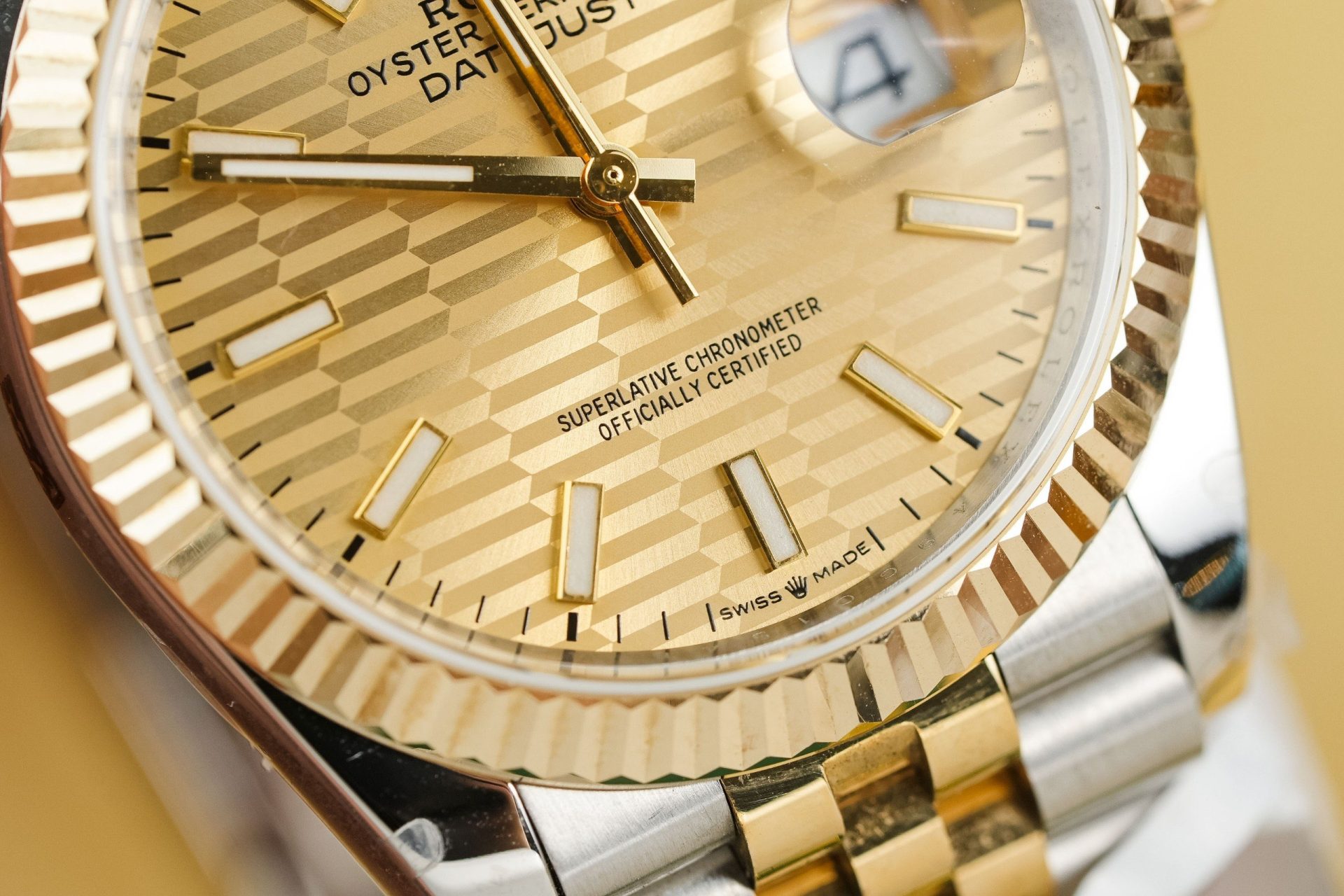 Rolex Datejust 126233 SS/YG Plated Fluted Champagne Dial 36mm Jub Super Clone