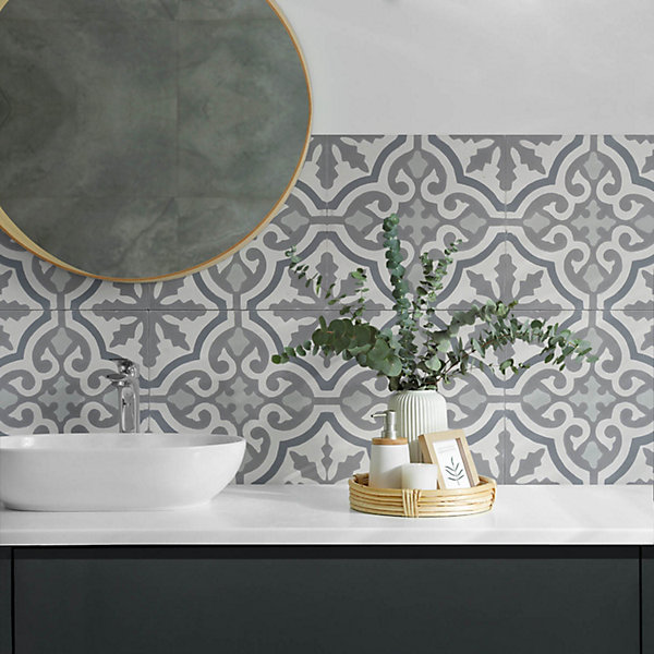 Panneau Décoratif Wallfluent 120x60 cm Motif Géométrique De Carreaux 1 pièce