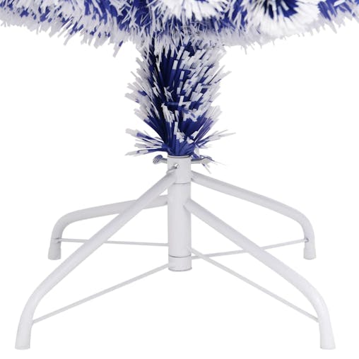 NNEVL Artificial Christmas Tree with LED White&Blue 240 cm Fibre Optic