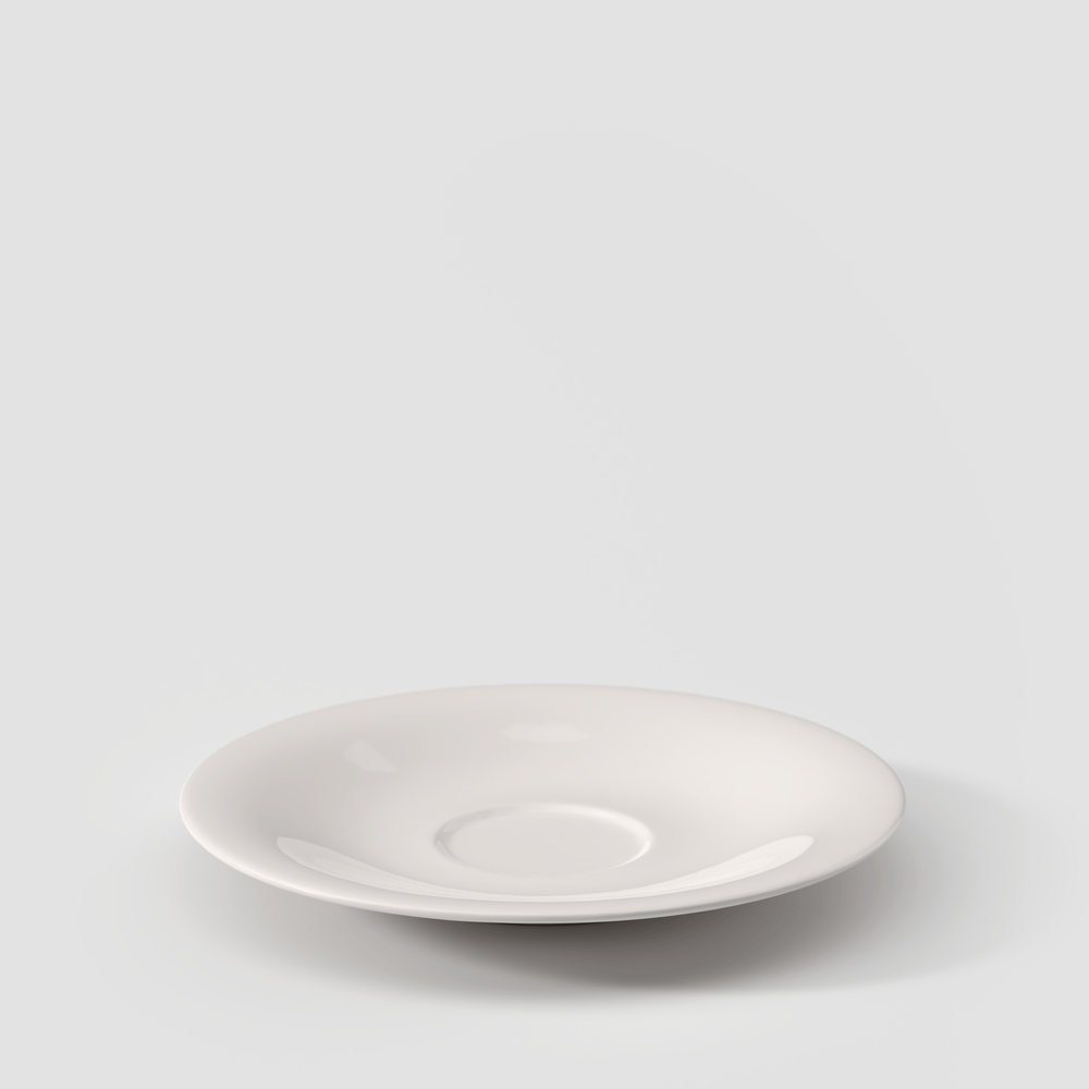 New Cottage Coffee cup saucer - White, 6.6'', Premium Porcelain
