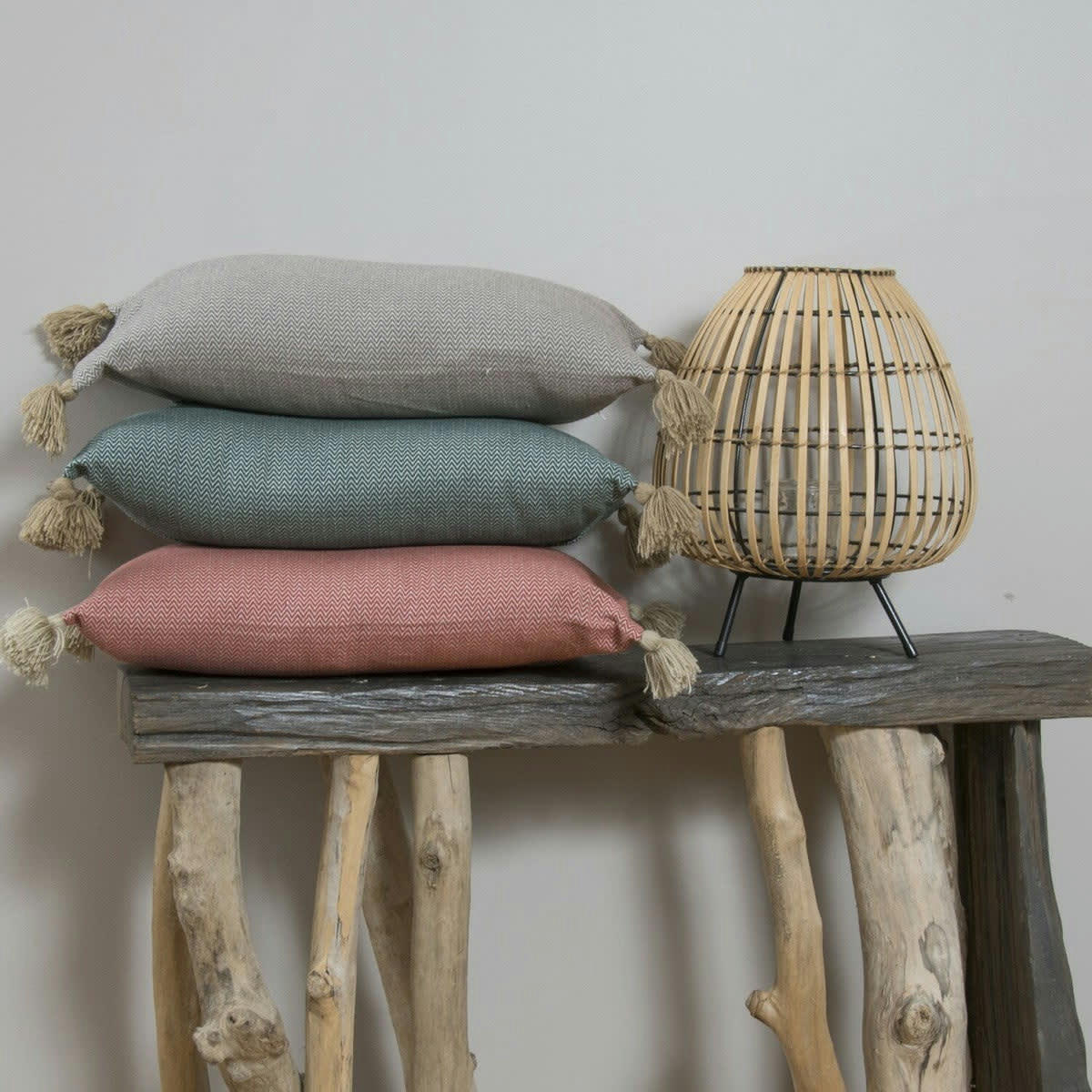 STOCKHOLM - Housse de coussin coton  50x30 vert kaki