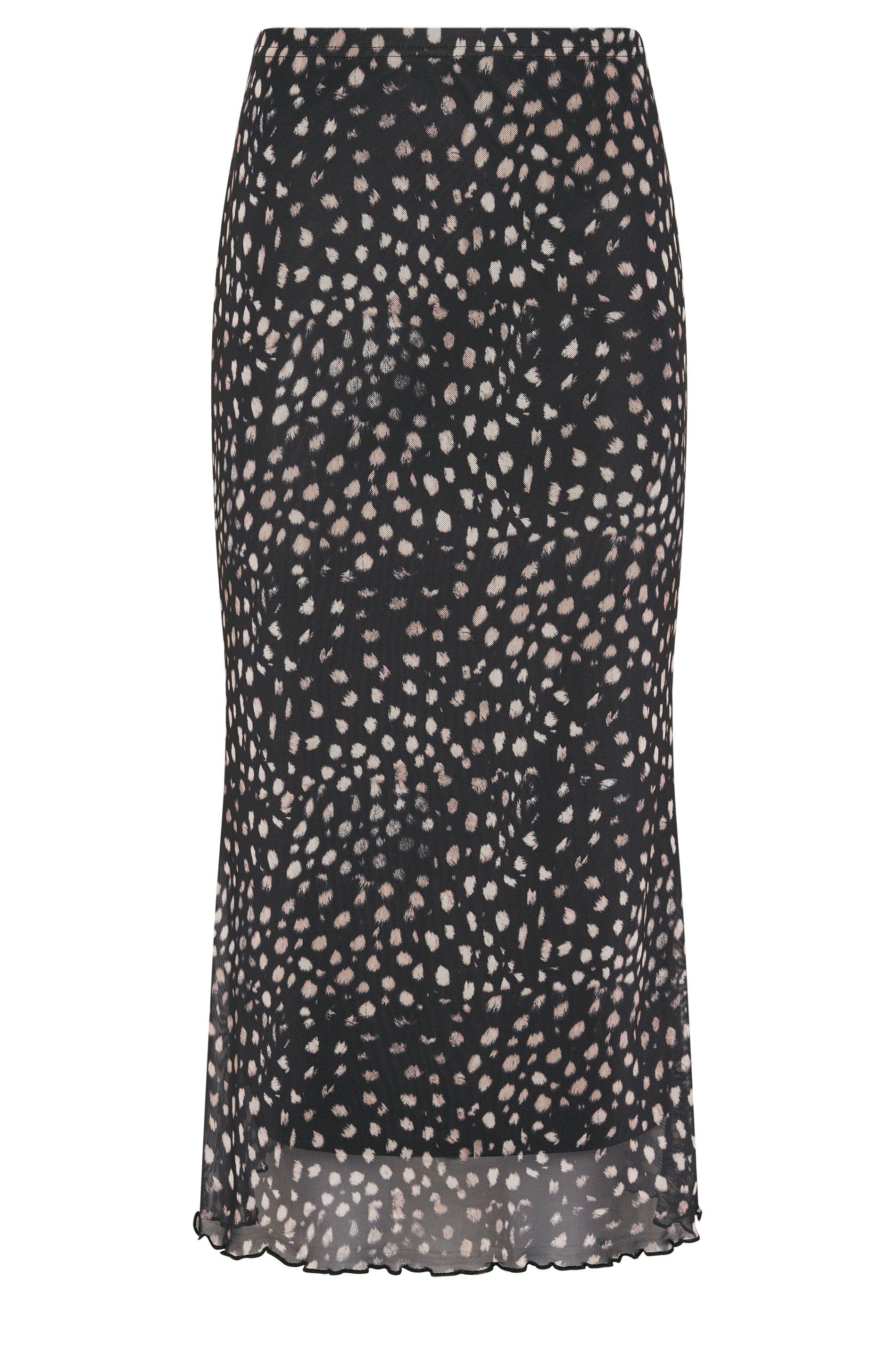 M&Co Petite Animal Print Mesh Maxi Skirt