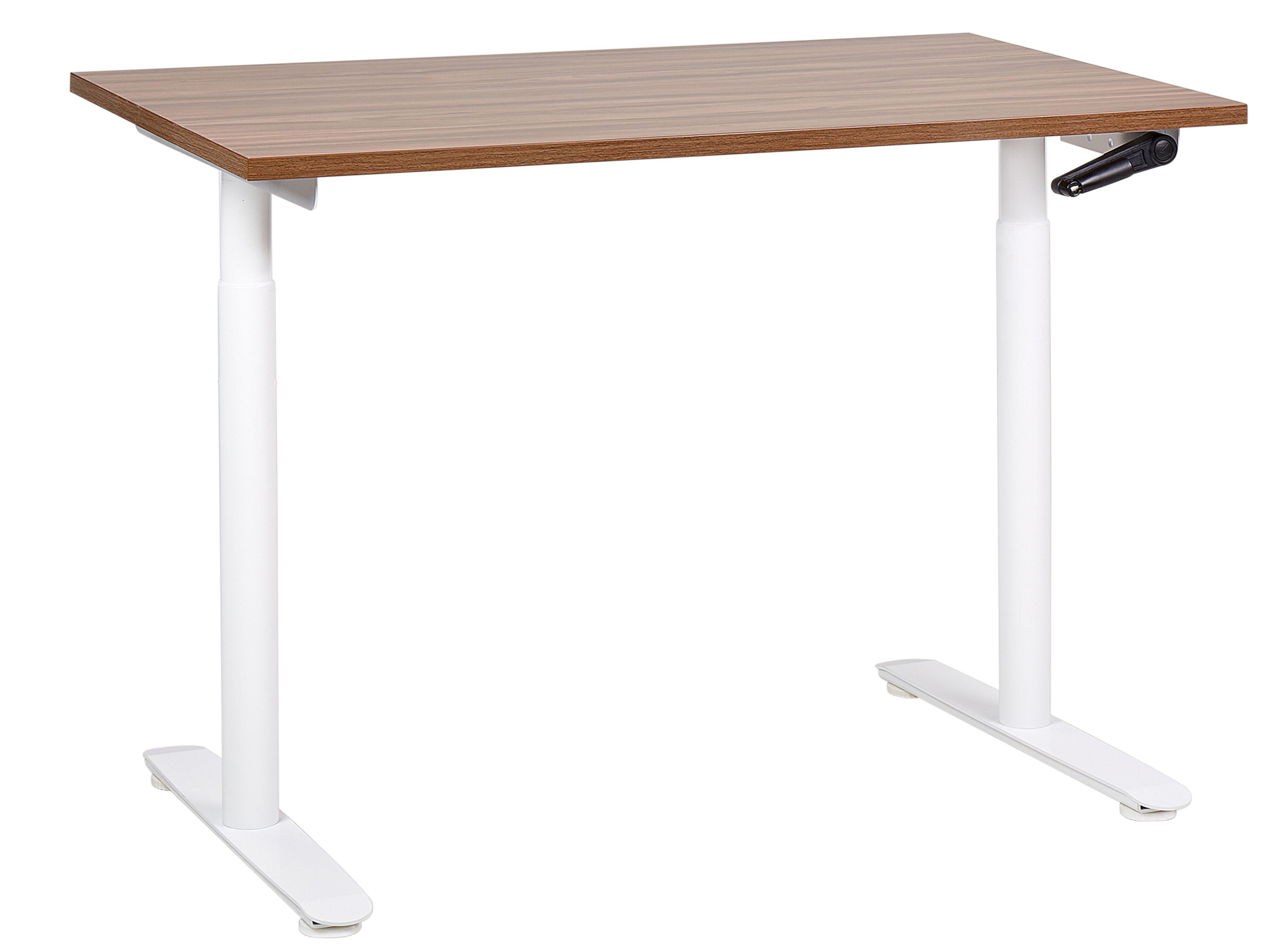 Manual Adjustable Standing Desk DESTINAS Brown/ White 120 cm 72 cm