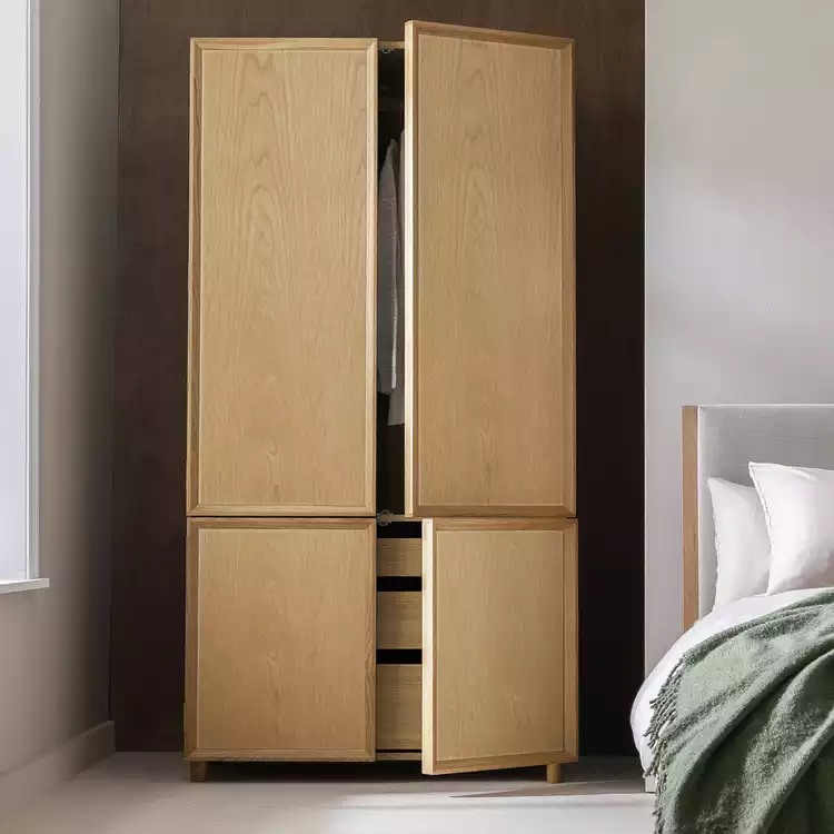 Habitat Weston 4 Door 3 Drawer Wardrobe - Oak